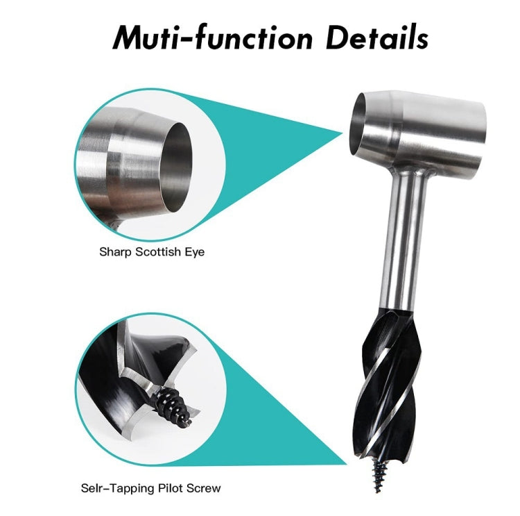Woodworking Hand Drill Outdoor Survival Drill Hand Screw Drill With PU Case (Brown) - Drill & Drill Bits by PMC TechLife | Online Shopping South Africa | PMC TechLife