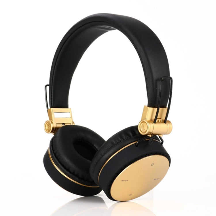 MH10 Sports Folding Card Wireless Bluetooth Subwoofer Headset(Gold) - Headset & Headphone by PMC Jewellery | Online Shopping South Africa | PMC Jewellery