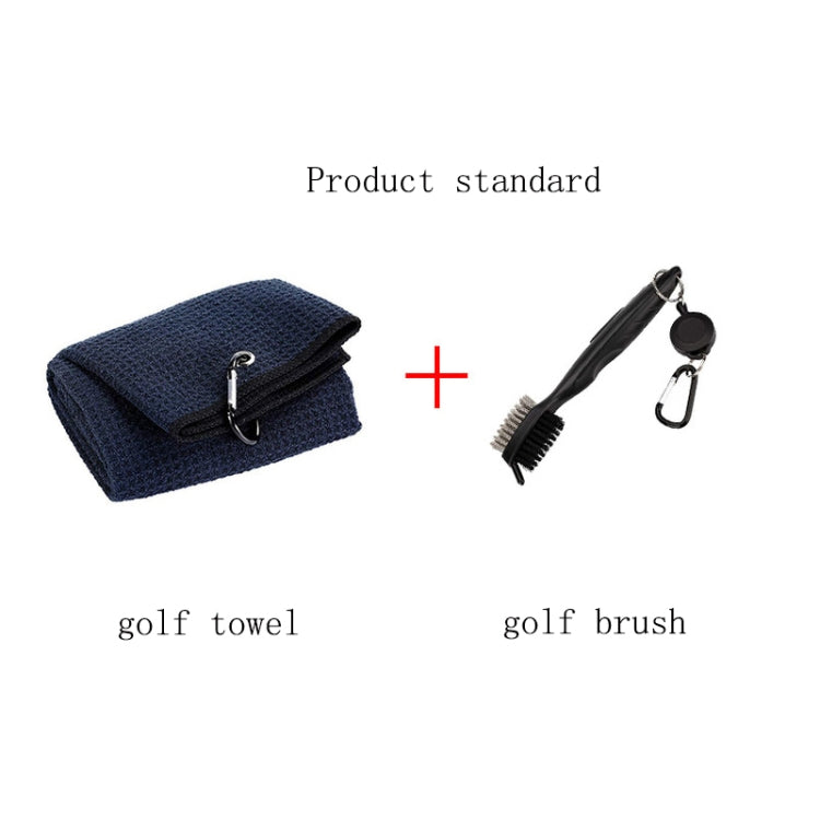 Hook Towel + Club Cleaning Brush Golf Cleaning Set(Grey) - Golf Accessories by PMC Jewellery | Online Shopping South Africa | PMC Jewellery