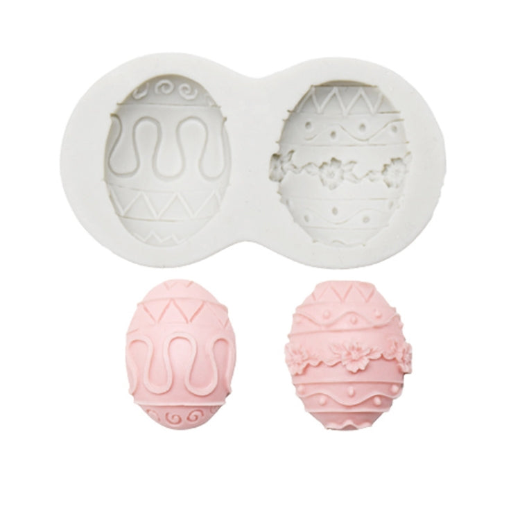 2 PCS Easter Bunny Egg Chocolate Baking Clay Silicone Mold, Specification: Double Egg - Arts & Crafts by PMC Jewellery | Online Shopping South Africa | PMC Jewellery