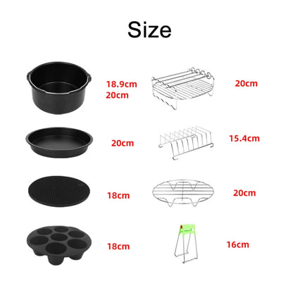 13 PCS/Set 8 inch Air Fryer Baking Accessories Set - Kitchen Machine Accessories & Parts by PMC Jewellery | Online Shopping South Africa | PMC Jewellery