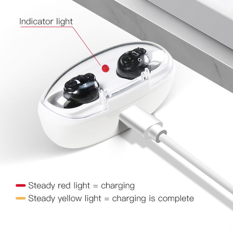 Magnetic Charge Dual-unit Sound Collector, Specification: EU Plug(Black) - Hearing Aids by PMC TechLife | Online Shopping South Africa | PMC TechLife