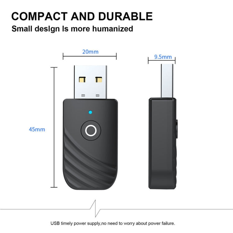 Bluetooth 5.0 Wireless Audio Receiver Transmitter - Audio Receiver Transmitter by PMC TechLife | Online Shopping South Africa | PMC TechLife