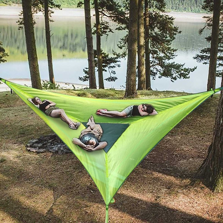 Aerial Multiplayer Triangle Hammock Folding Mesh Hammock Tree Tent,Size: 280x280x280cm Green - Hammocks by PMC Jewellery | Online Shopping South Africa | PMC Jewellery