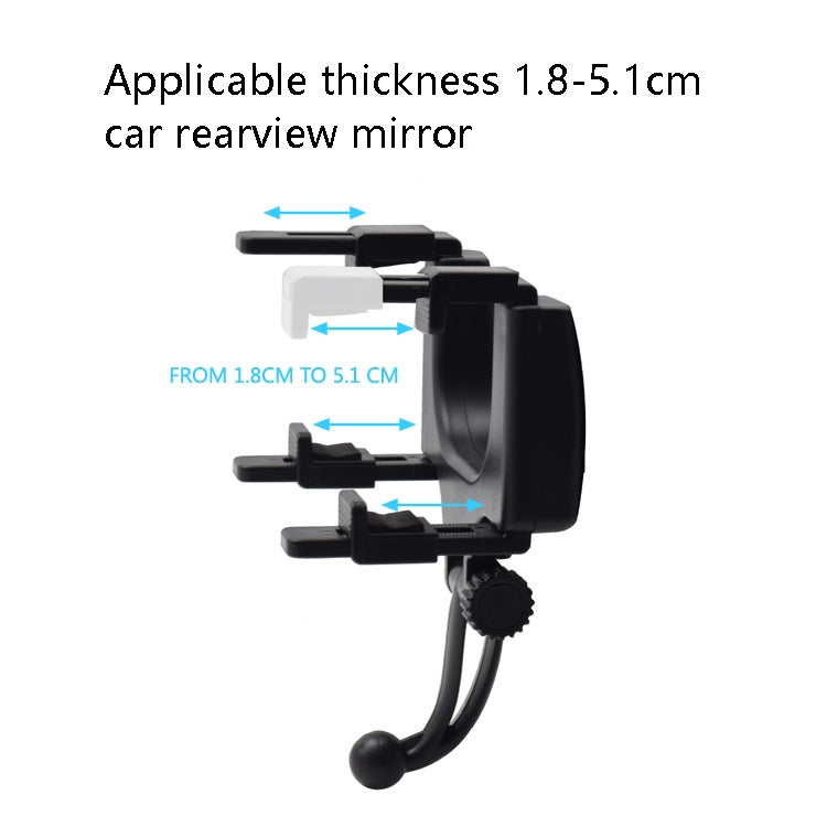 2 PCS Car Rearview Mirror Universal Navigation Mobile Phone Bracket - Car Holders by PMC Jewellery | Online Shopping South Africa | PMC Jewellery