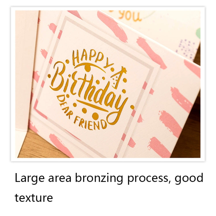50 PCS Hot Stamping Embossed Birthday Card(7) - Cards & Invitations by PMC TechLife | Online Shopping South Africa | PMC TechLife