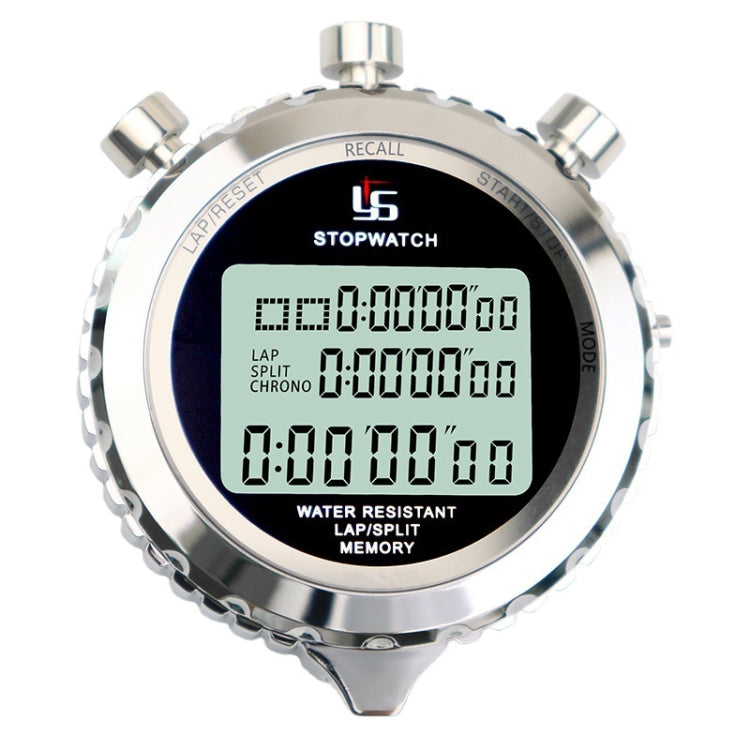 YS Metal Stopwatch 3 Rows Display Running Training Electronic Timers, Style: YS-5100 100 Memories - Pedometer by PMC Jewellery | Online Shopping South Africa | PMC Jewellery