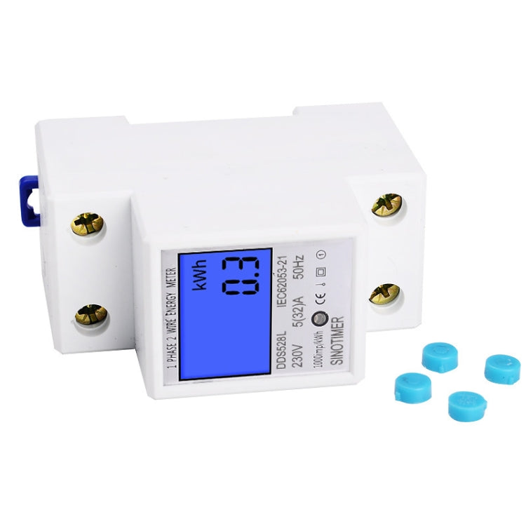 DDS528L Backlight Display Home Single-phase Rail Energy Meter 5-32A(110V 60Hz) - Current & Voltage Tester by SINOTIMER | Online Shopping South Africa | PMC TechLife | Buy Now Pay Later Mobicred