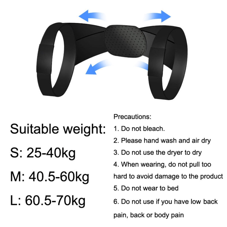 3 PCS Invisible Breathable Anti-hunchback Posture Correction Belt, Size: L(Black) - Corrector by PMC Jewellery | Online Shopping South Africa | PMC Jewellery