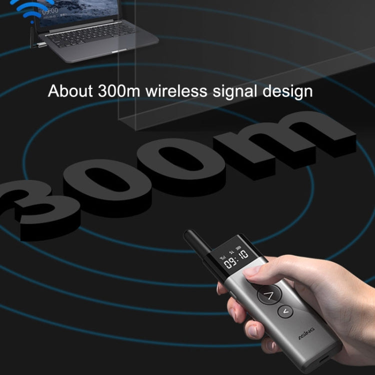 ASiNG A10 Green Light PPT Page Turning Pen Remote Control Presentation Pen, Capacity: 32G (Gray) - free shipping - PMC TechLife - Order now!