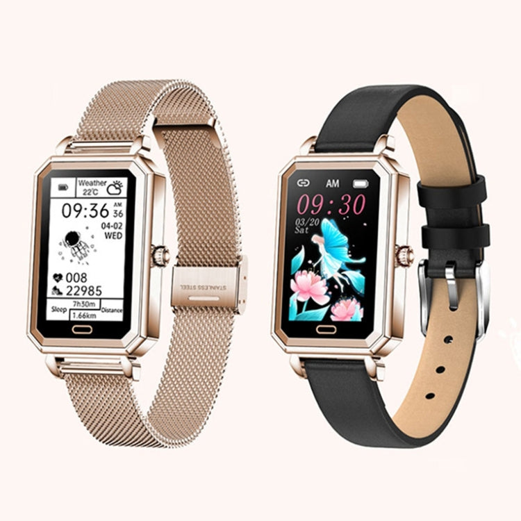 LOANIY HT2 1.28 Inch Heart Rate Detection Pedometer Smart Watch, Color: Gold Steel - Smart Watches by LOANIY | Online Shopping South Africa | PMC Jewellery | Buy Now Pay Later Mobicred