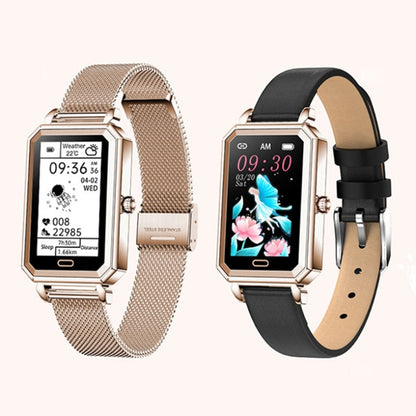 LOANIY HT2 1.28 Inch Heart Rate Detection Pedometer Smart Watch, Color: Gold Steel - Smart Watches by LOANIY | Online Shopping South Africa | PMC Jewellery | Buy Now Pay Later Mobicred