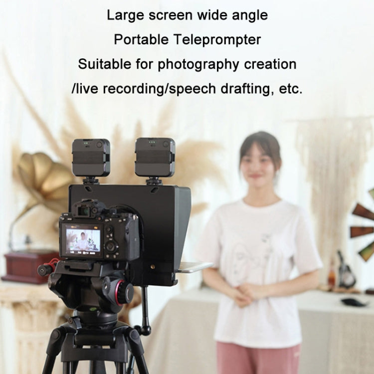 Portable Camera SLR Photography Large Screen Teleprompter(Black) -  by PMC Jewellery | Online Shopping South Africa | PMC Jewellery