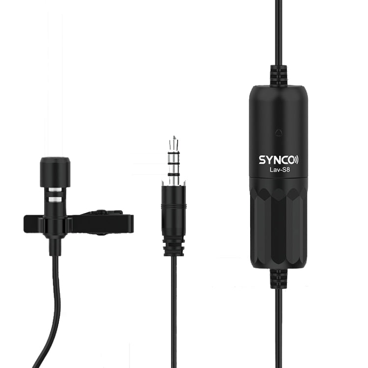 SYNCO S8 Lavalier Live Wired Microphone, Spec: Black + 8 Pin - Microphone by SYNCO | Online Shopping South Africa | PMC Jewellery