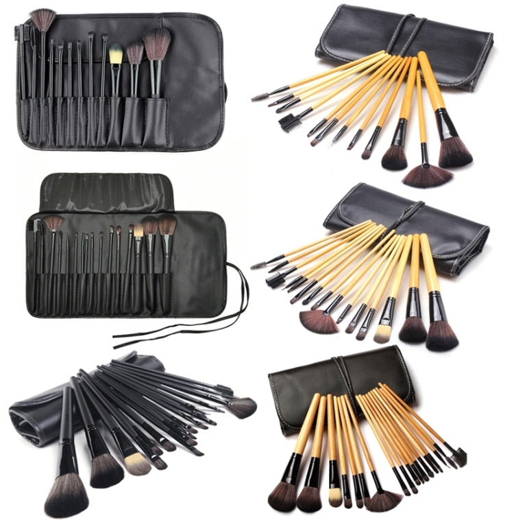 18 PCS / Set Wood Color Makeup Brush Set Loose Powder Brush Makeup Tool - Makeup Brushes by PMC Jewellery | Online Shopping South Africa | PMC Jewellery