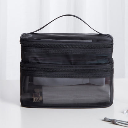 Multifunctional Portable Large Capacity Toiletry Cosmetic Bag, Color: Black Double Layer - Storage Boxes by PMC Jewellery | Online Shopping South Africa | PMC Jewellery