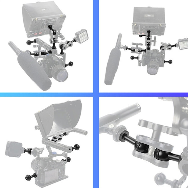 Ball Head Adapter Adjustable Screw Fixed Mount  Camera Underwater Diving Photography Lights Bracket(1/4 Inch  Black) - Connection Mount by PMC TechLife | Online Shopping South Africa | PMC TechLife