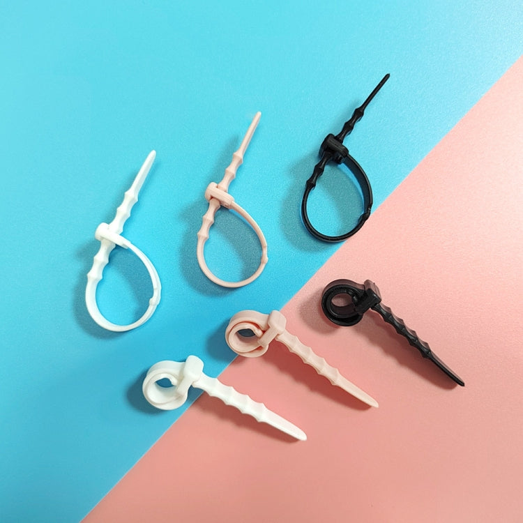 3 Sets 20pcs/Set  Fishbone Silicone Cable Tie Cable Organizer Winder, Color: Black - Cable Organizer by PMC TechLife | Online Shopping South Africa | PMC TechLife