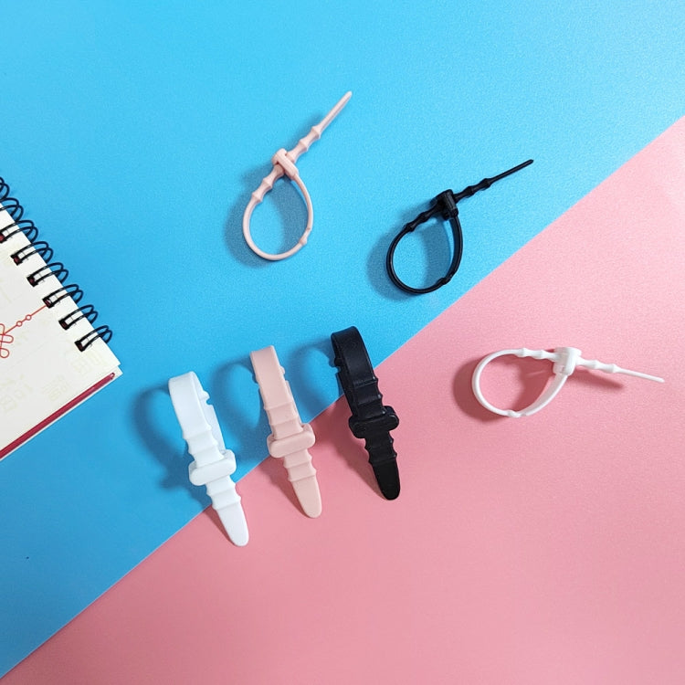 3 Sets 20pcs/Set  Fishbone Silicone Cable Tie Cable Organizer Winder, Color: Pink - Cable Organizer by PMC TechLife | Online Shopping South Africa | PMC TechLife | Buy Now Pay Later Mobicred