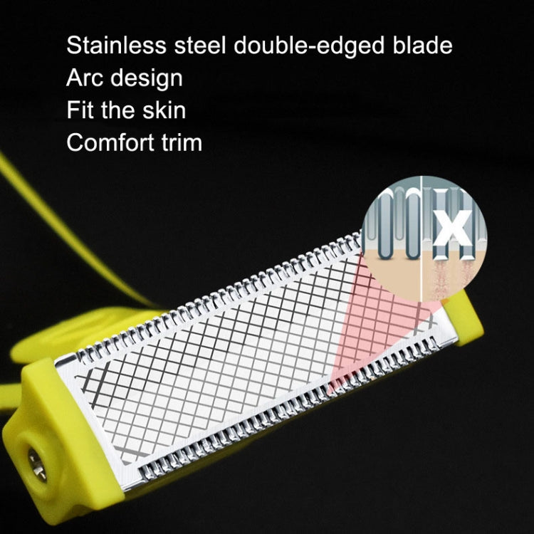 Electric Razor Portable USB Rechargeable Men Shaver(Yellow Black) - Electric Shavers by PMC TechLife | Online Shopping South Africa | PMC TechLife