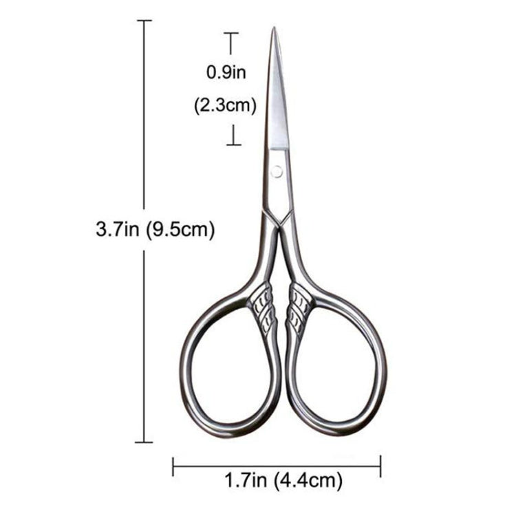 2 PCS Beard Scissors Cosmetic Small Scissors Makeup Small Tools(Pointed Head) - Tools by PMC Jewellery | Online Shopping South Africa | PMC Jewellery