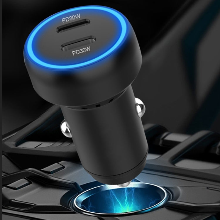 IBD352 Aluminum Alloy Dual Interface Car Charger, Spec: Double QC3.0 36W - Car Charger by PMC TechLife | Online Shopping South Africa | PMC TechLife
