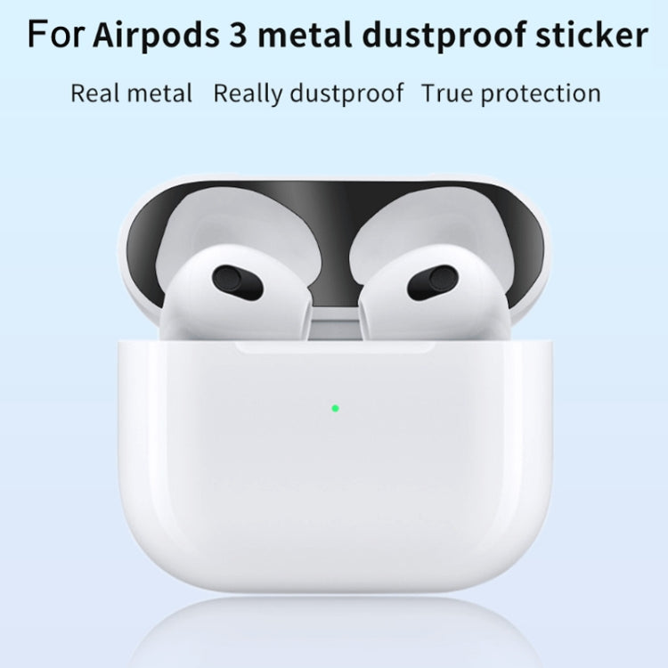 2 PCS Headphone Inner Cover Sticker Dustproof Protective Film For Airpods 3(Blue) - Protective Sticker by PMC Jewellery | Online Shopping South Africa | PMC Jewellery