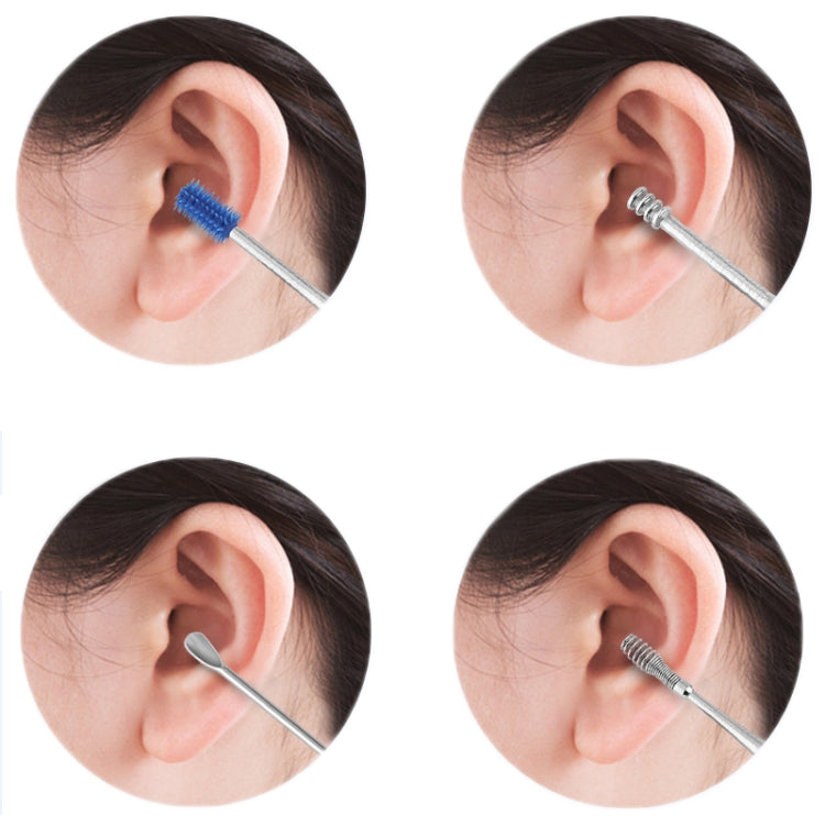 2 Packs Push-Pull Cylinder Storage Ear Scoop Set, Specification: 6 PCS/Set Black - Ear Care Tools by PMC TechLife | Online Shopping South Africa | PMC TechLife