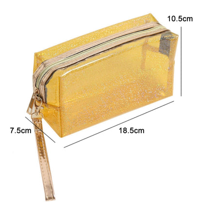 PVC Laser Transparent Portable Cosmetic Bag Travel Toiletry Bag(Orange) - Storage Boxes by PMC Jewellery | Online Shopping South Africa | PMC Jewellery