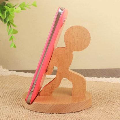 Wooden Mobile Phone Bracket Beech Lazy Mobile Phone Holder,Style: Staunch - Desktop Holder by PMC Jewellery | Online Shopping South Africa | PMC Jewellery