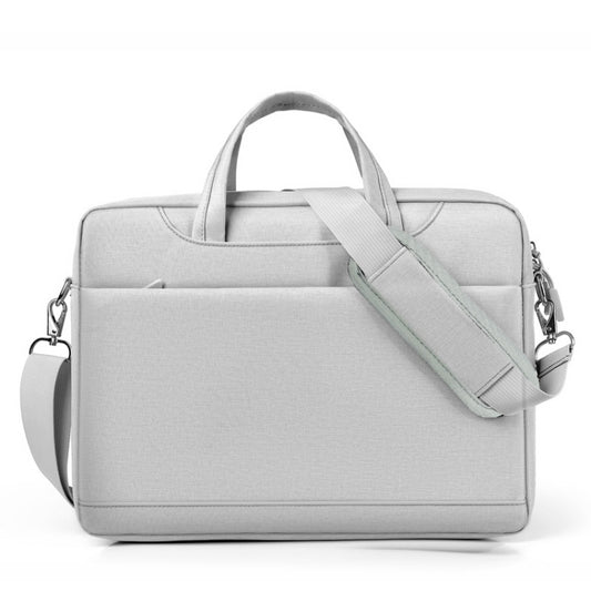 Airbag Thickened Laptop Portable Messenger Bag, Size: 15.6-16.1 inches(Light Gray) - 15 inch by PMC Jewellery | Online Shopping South Africa | PMC Jewellery