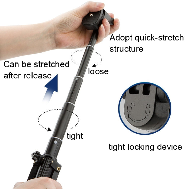 YUNTENG 1688 Selfie Stick Tripod Bluetooth Remote Control Camera Stand(Black) - free shipping - PMC TechLife - Order now!