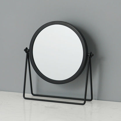 Desktop Makeup Mirror Simple Portable Mirror Rotating Dressing Mirror,Style: Black Stand Model - Mirror by PMC Jewellery | Online Shopping South Africa | PMC Jewellery