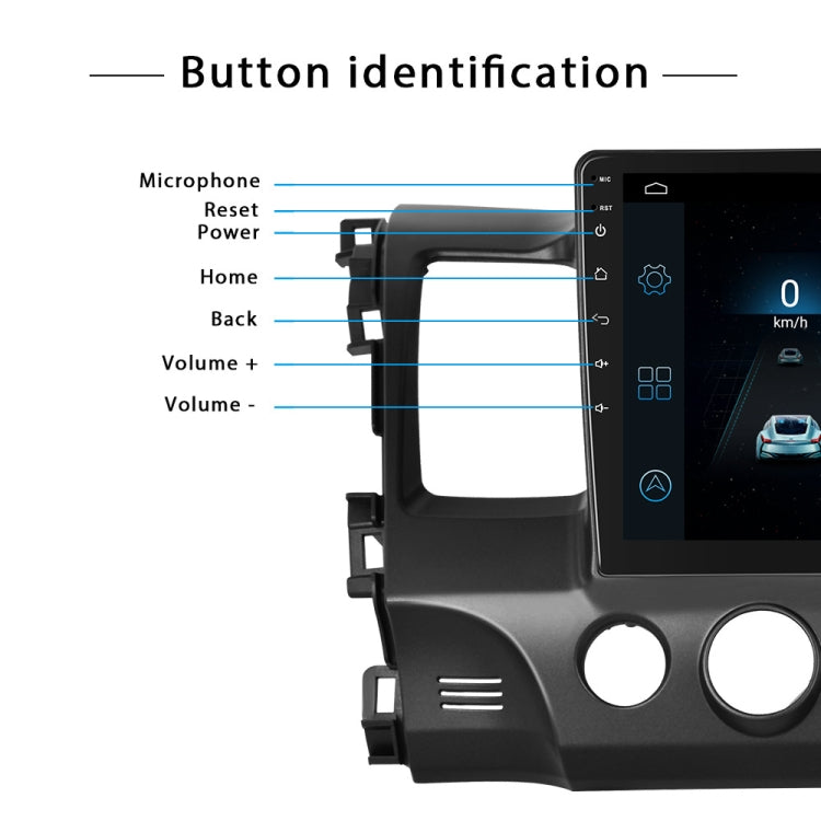 For Honda Civic 10.1 inch Android WiFi Navigation Machine, Style: Standard+12 Light Camera(2+32G) - Car MP3 & MP4 & MP5 by PMC TechLife | Online Shopping South Africa | PMC TechLife