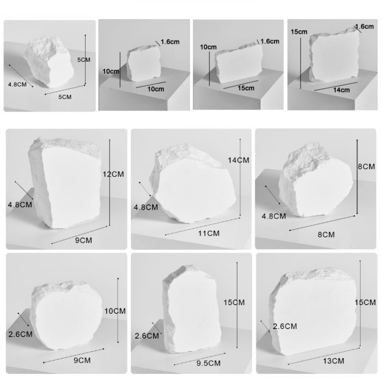 Irregular Plaster Jewelry Ornaments Photography Props, Size: 4.8cm Large A - Stone Props by PMC TechLife | Online Shopping South Africa | PMC TechLife