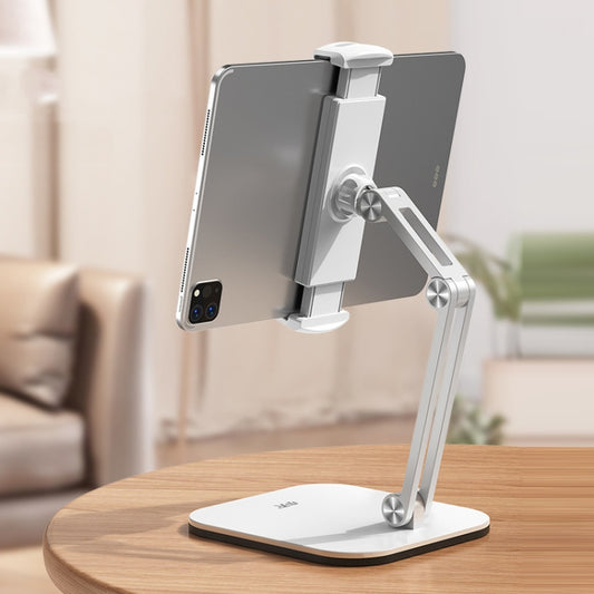 SSKY X27 Tablet Computer Desktop Mobile Phone Adjustable Support Frame, Style: Double Arms (White) - Desktop Holder by SSKY | Online Shopping South Africa | PMC Jewellery