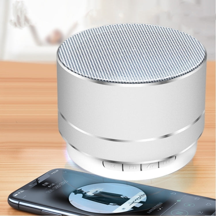 A10 Mini Metal Wireless Bluetooth Speaker(Silver) - Mini Speaker by PMC Jewellery | Online Shopping South Africa | PMC Jewellery