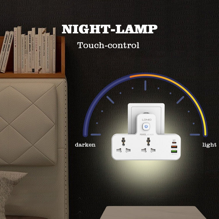 LDNIO SC2311 20W PD+QC 3.0 Multifunctional Home Fast Charging Socket with Night Light, Spec: US Plug - Extension Socket by LDNIO | Online Shopping South Africa | PMC Jewellery