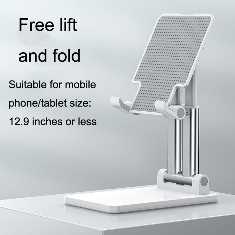 SSKY X5 Desktop Phone Live Foldable Tablet Bracket, Style: Double Rod Phone Version (White) - Desktop Holder by SSKY | Online Shopping South Africa | PMC Jewellery