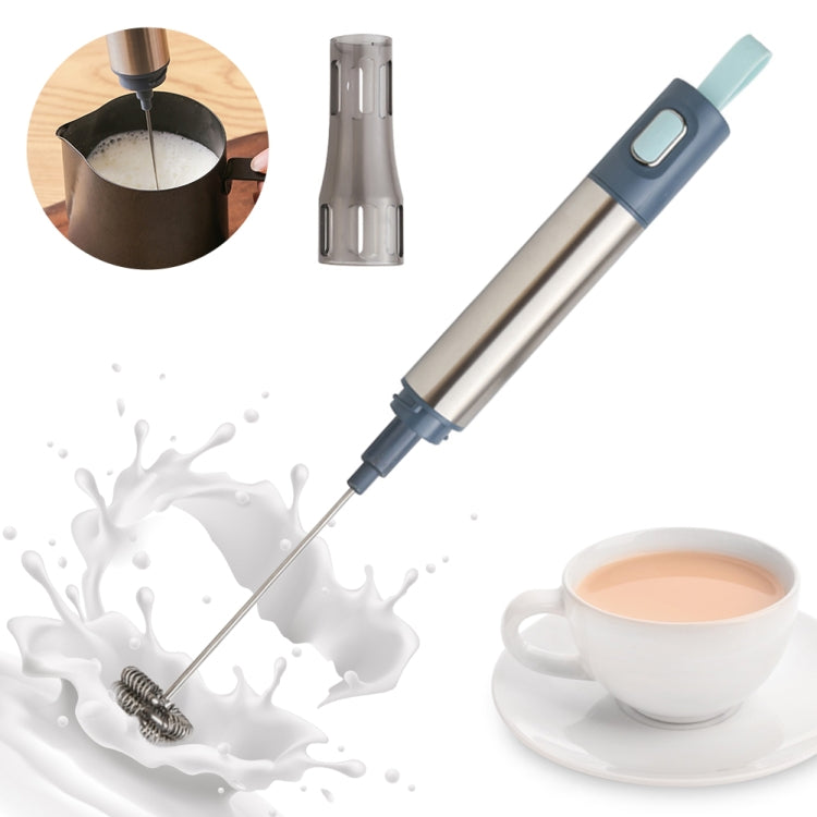 304 Stainless Steel Hand-held Electric Milk Foamer Coffee Utensil(Blue) - Stirrer & Squeezer by PMC Jewellery | Online Shopping South Africa | PMC Jewellery