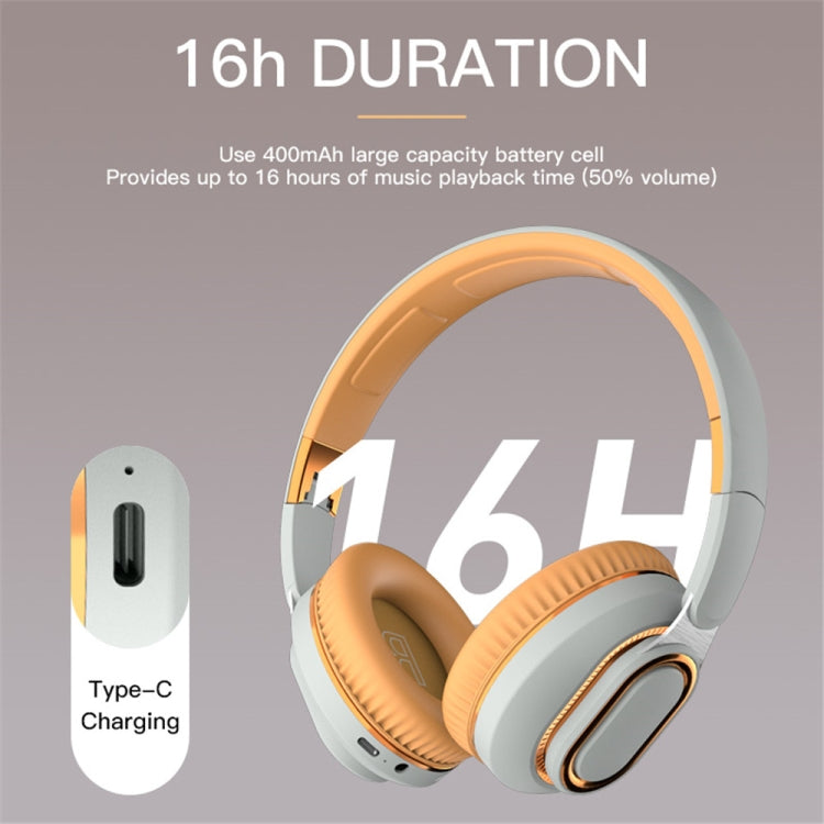 H7 Foldable Wireless Bluetooth Headset With Microphone Support TF Card, AUX(Gray) - Headset & Headphone by PMC TechLife | Online Shopping South Africa | PMC TechLife