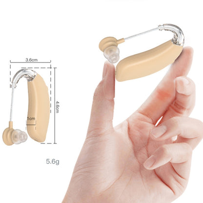 GM-301 Hearing Aid Rechargeable Sound Amplifier,Spec: With Charging Pod Skin Color+White - Hearing Aids by PMC Jewellery | Online Shopping South Africa | PMC Jewellery