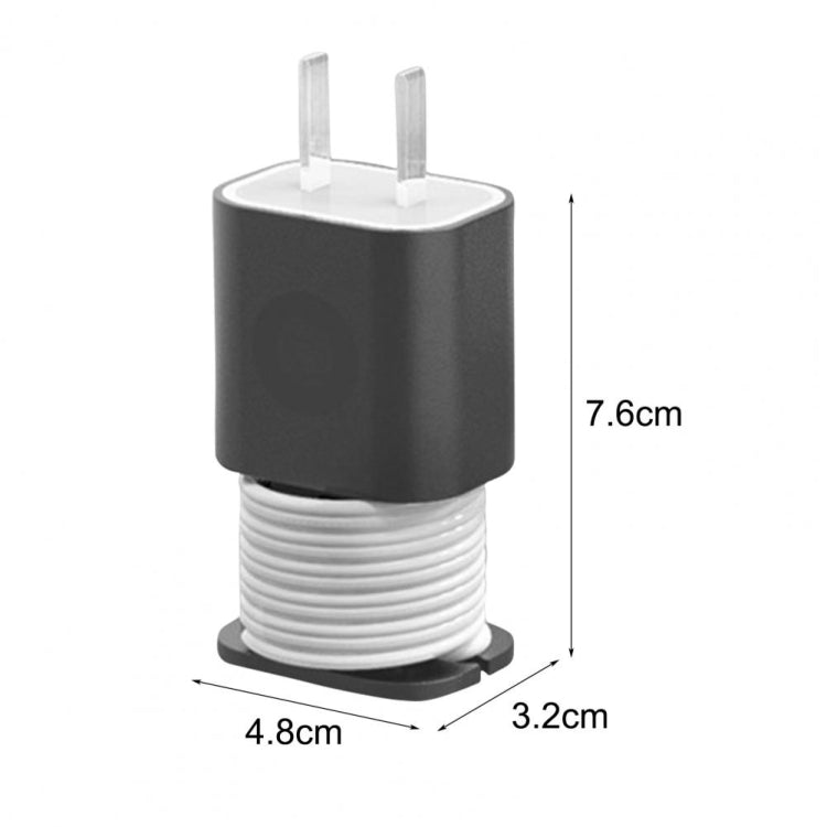 For iPhone 11/12 18W/20W Power Adapter 2pcs Protective Case Cover Data Cable Organizer(Black) - Cable Organizer by PMC TechLife | Online Shopping South Africa | PMC TechLife