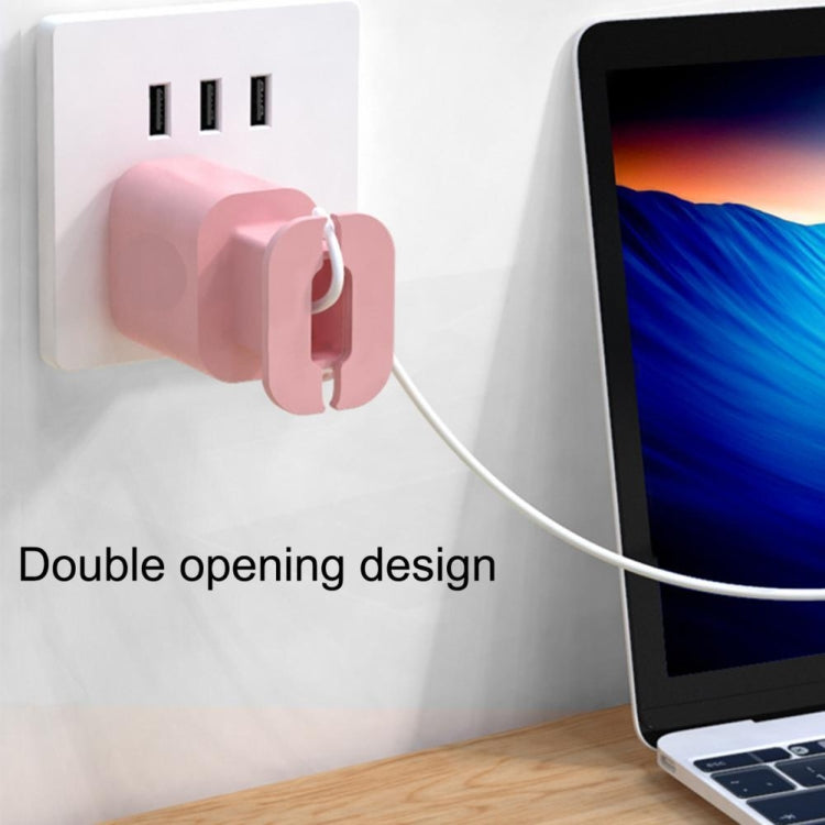 For iPhone 11/12 18W/20W Power Adapter 2pcs Protective Case Cover Data Cable Organizer(Black) - Cable Organizer by PMC TechLife | Online Shopping South Africa | PMC TechLife