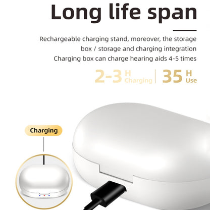 GM-902 Wireless Magnetic Charging Bluetooth Hearing Aids Elderly Sound Amplifier(Skin-color+White) - Hearing Aids by PMC Jewellery | Online Shopping South Africa | PMC Jewellery