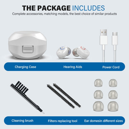 Z-127C TWS Charging Hearing Aid Sound Amplifier Auxiliary Listener(Red Blue) - Hearing Aids by PMC Jewellery | Online Shopping South Africa | PMC Jewellery