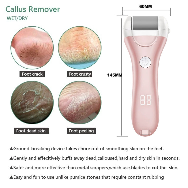 Electric Foot Grinder Digital Display USB Pedicure Peeling(Pink) - free shipping - PMC TechLife - Order now!
