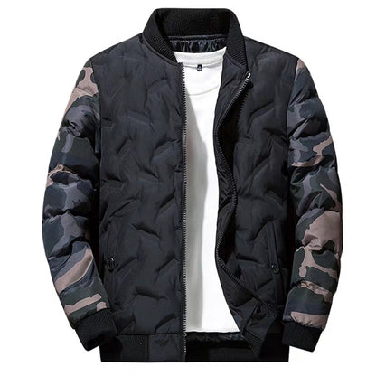 Men Jacket Winter Down Cotton Jacket Camouflage Baseball Jacket, Size: M(Green) - Cardigan by PMC Jewellery | Online Shopping South Africa | PMC Jewellery