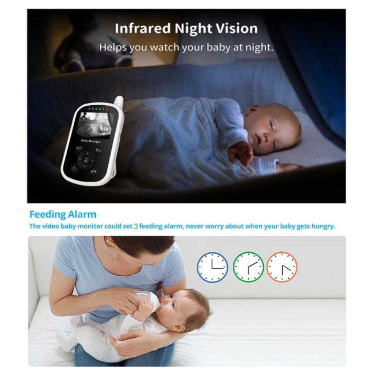UU24 2.4 Inch Wireless Baby Monitor Camera Temperature Monitor 2 Way Audio VOX Lullaby EU Plug - free shipping - PMC TechLife - Order now!