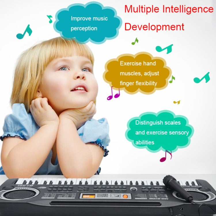 MQ6106 61-Keys Multifunctional Electronic Organ Children Toy with Microphone, Spec: US Plug - Keyboard Instruments by PMC Jewellery | Online Shopping South Africa | PMC Jewellery